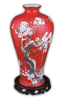 瑞丰祥红瓷 - 瑞丰祥红瓷-彩绘梅瓶 - 精美工艺 - 陶瓷制品