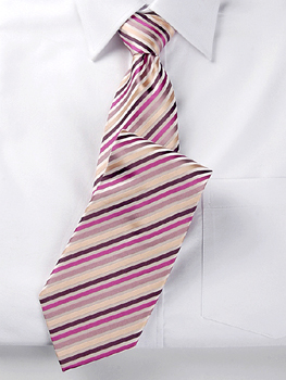 艾夫尔(AVER) - 艾夫尔(AVER)-真丝条纹领带 - 服饰衣帽 - 领带